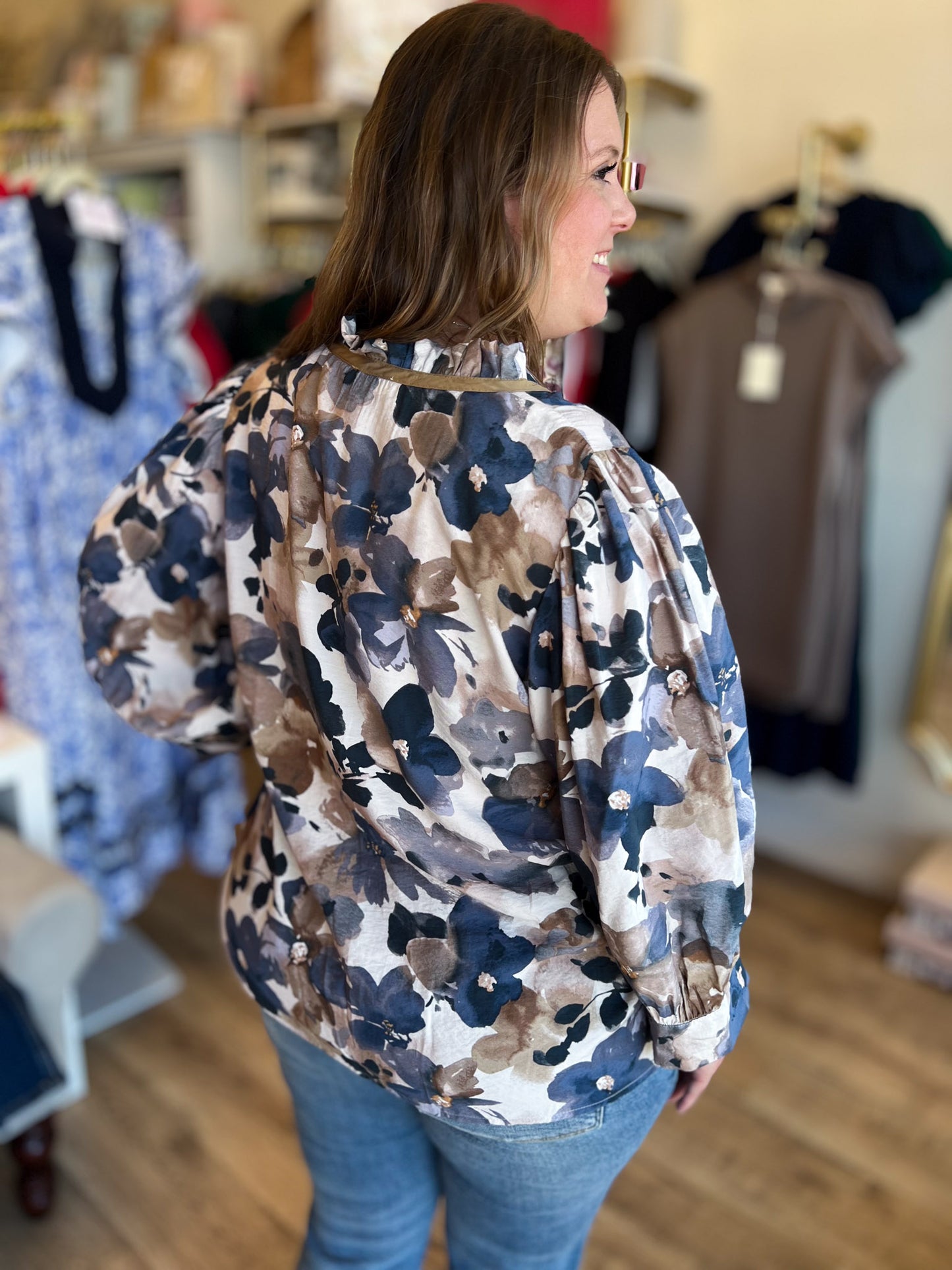 Dare to Dream Plus-Size Watercolor Floral Top