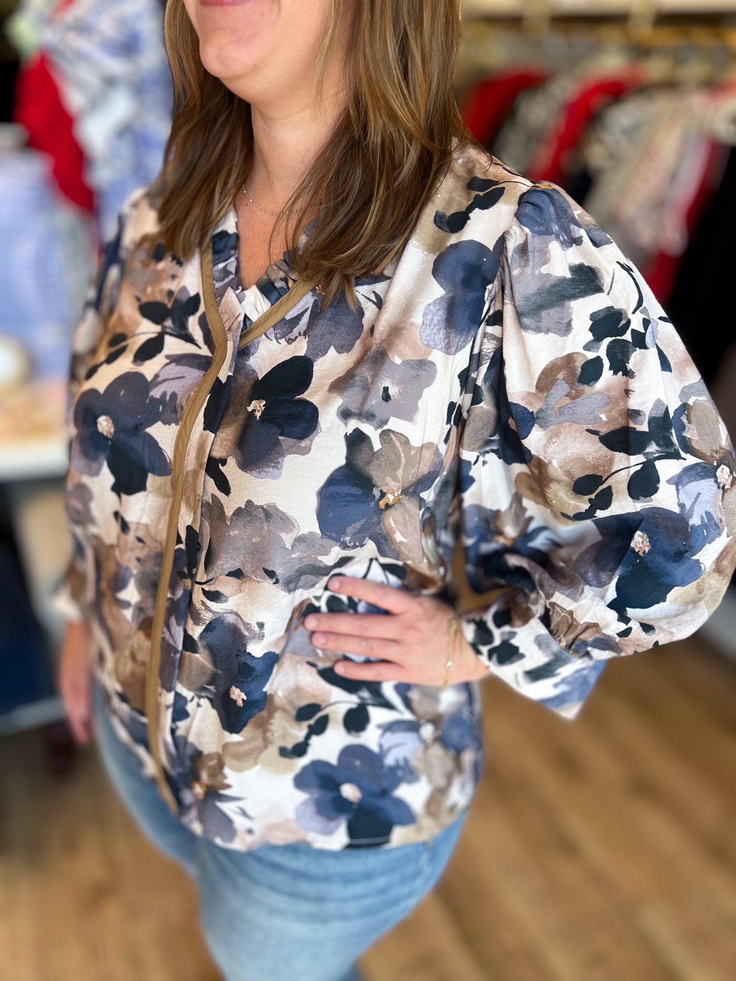 Dare to Dream Plus-Size Watercolor Floral Top