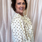Dashing in Dots Plus-Size Cream & Brown Polka Dot Top