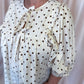 Dashing in Dots Plus-Size Cream & Brown Polka Dot Top