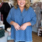 Denim Dottie Plus-Size Denim Polka Dot Top