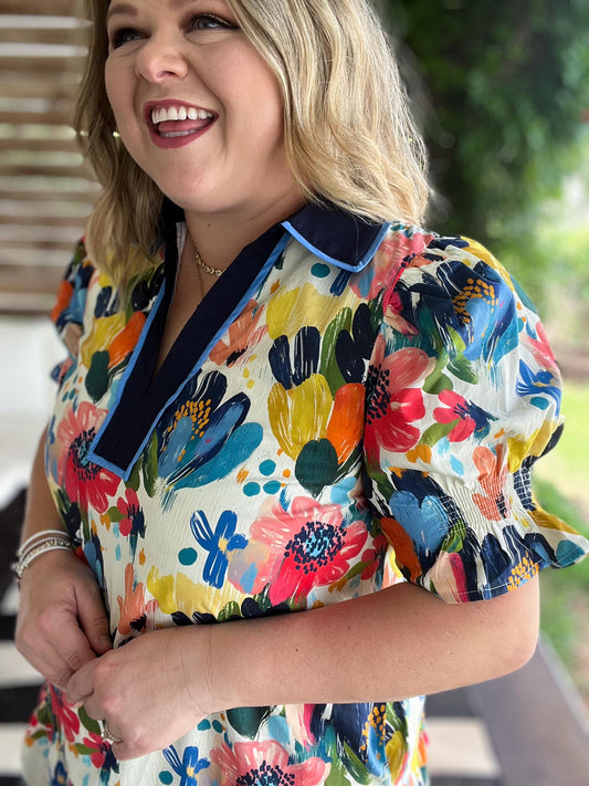 Desert Bloom Curvy Colorful Dress