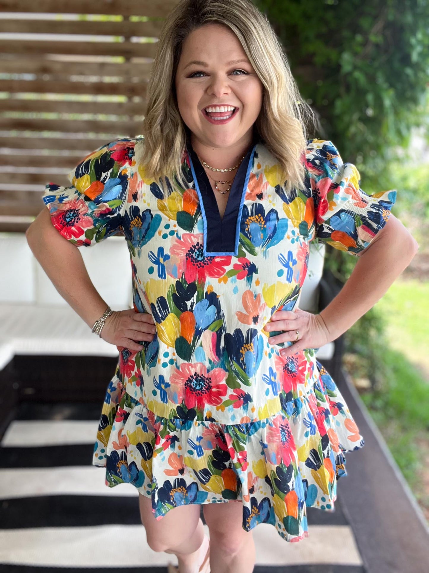 Desert Bloom Curvy Colorful Dress