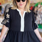 Dream Big Plus-Size Embroidered Peplum Blouse