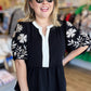 Dream Big Plus-Size Embroidered Peplum Blouse