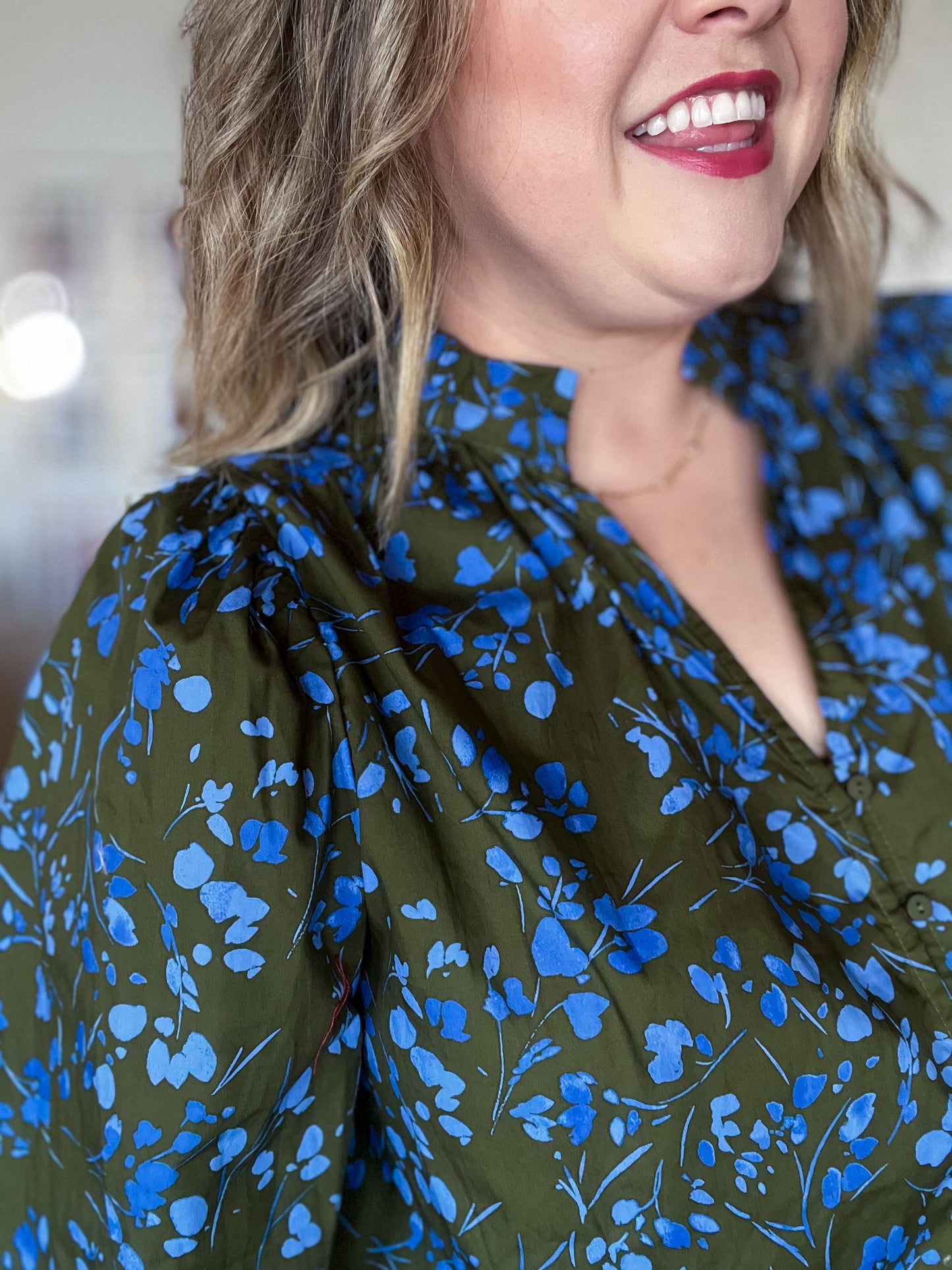 Dusk ' Til Dawn Plus-Size Long Sleeve Blouse