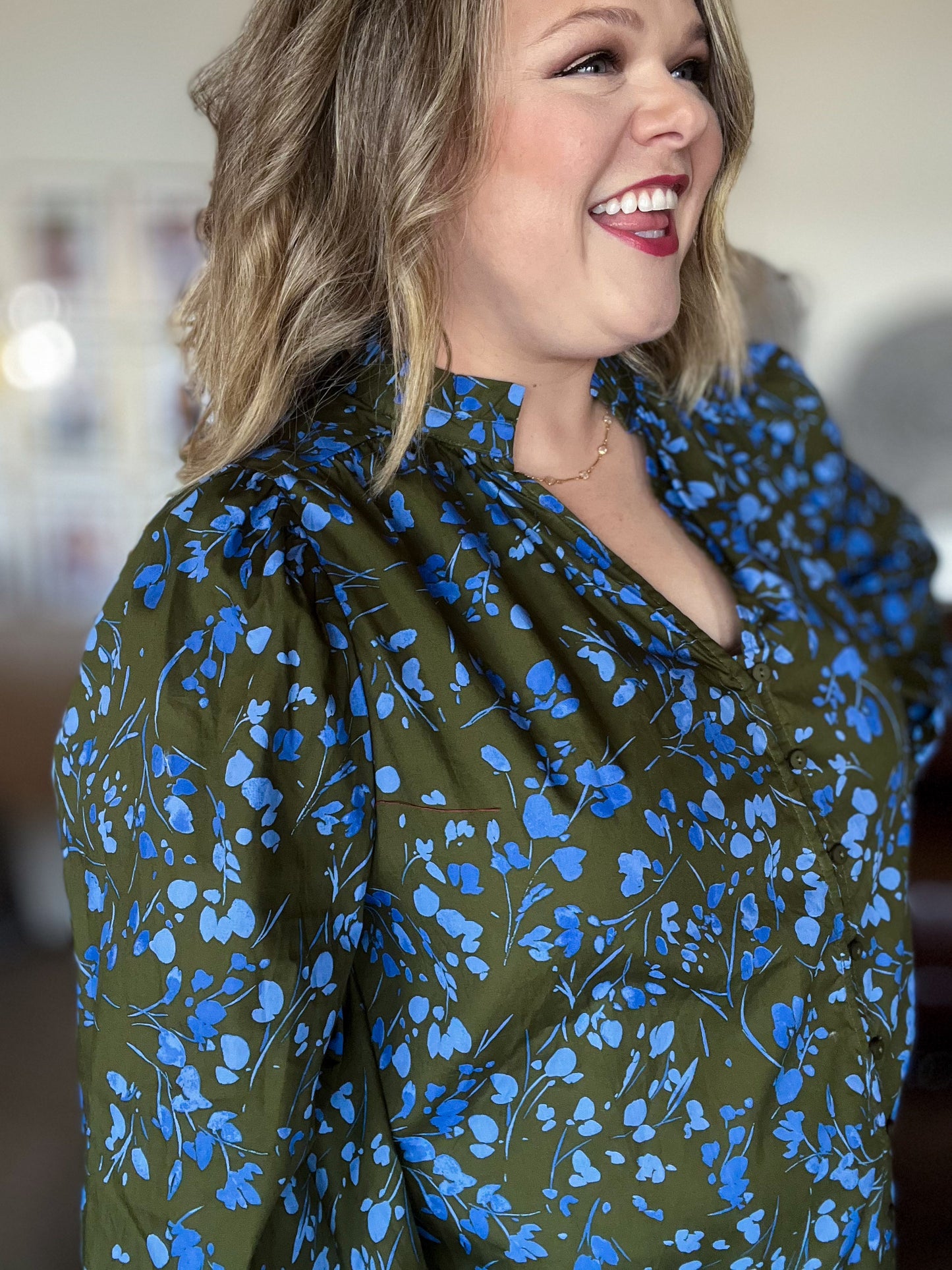 Dusk ' Til Dawn Plus-Size Long Sleeve Blouse