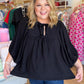 Dusk to Dark Plus-Size Black Top