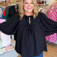 Dusk to Dark Plus-Size Black Top