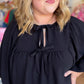 Dusk to Dark Plus-Size Black Top
