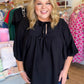 Dusk to Dark Plus-Size Black Top