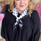 Black & White Polka Dot Silky Satin Square Scarf