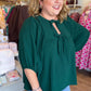Dusk to Dark Plus-Size Green Top
