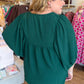 Dusk to Dark Plus-Size Green Top
