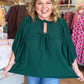 Dusk to Dark Plus-Size Green Top