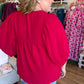 Dusk to Dark Plus-Size Red Top