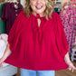Dusk to Dark Plus-Size Red Top