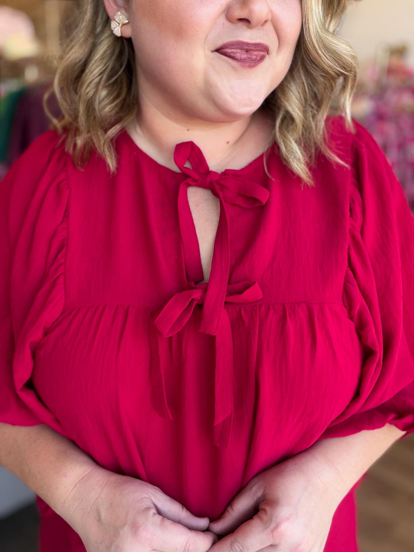 Dusk to Dark Plus-Size Red Top