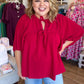 Dusk to Dark Plus-Size Red Top