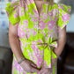 Easter Morning Curvy Green Floral Midi Dress