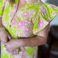 Easter Morning Curvy Green Floral Midi Dress