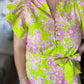 Easter Morning Curvy Green Floral Midi Dress