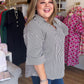 Ebony Check Curvy Black & White Gingham Top