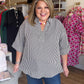 Ebony Check Curvy Black & White Gingham Top