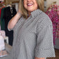 Ebony Check Curvy Black & White Gingham Top