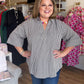 Ebony Check Curvy Black & White Gingham Top