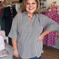 Ebony Check Curvy Black & White Gingham Top