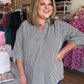 Ebony Check Curvy Black & White Gingham Top