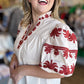 Eccentric Embroidery Curvy Ecru Top