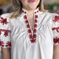 Eccentric Embroidery Curvy Ecru Top