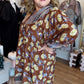 Eclectic Autumn Curvy Sepia Mini Dress
