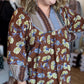 Eclectic Autumn Curvy Sepia Mini Dress