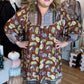 Eclectic Autumn Curvy Sepia Mini Dress