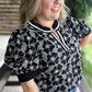 Edge of Elegance Plus-Size Embroidered Floral Top