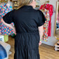 Effortlessly Invited Plus-Size Black Midi Dress