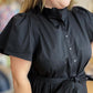 Effortlessly Invited Plus-Size Black Midi Dress
