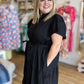 Effortlessly Invited Plus-Size Black Midi Dress