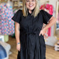 Effortlessly Invited Plus-Size Black Midi Dress