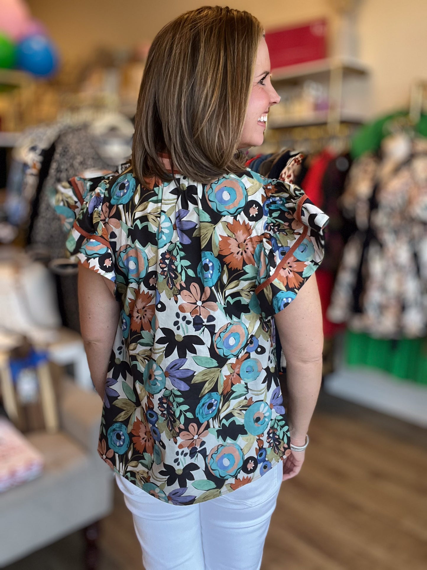 Embrace the Magic Cinnamon Floral Top
