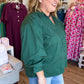 Emerald Heirloom Plus-Size Button Down Top