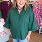 Emerald Heirloom Plus-Size Button Down Top