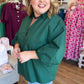 Emerald Heirloom Plus-Size Button Down Top