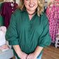 Emerald Heirloom Plus-Size Button Down Top