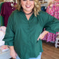 Emerald Heirloom Plus-Size Button Down Top