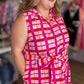 Endless Summer Plus-Size Checkered Maxi Dress