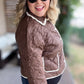 Espresso Martini Curvy Cropped Quilted Jacket